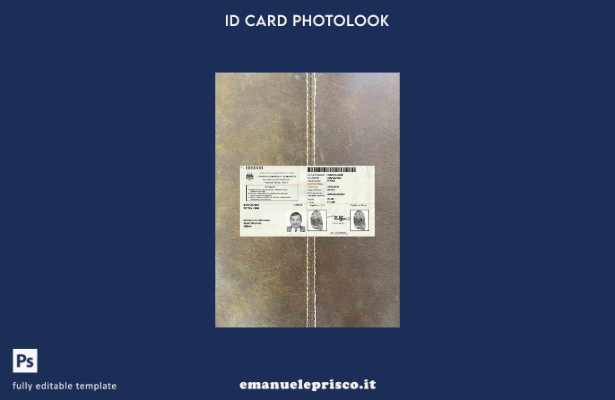 modello di photolook del certificato di identificazione temporanea della Malesia